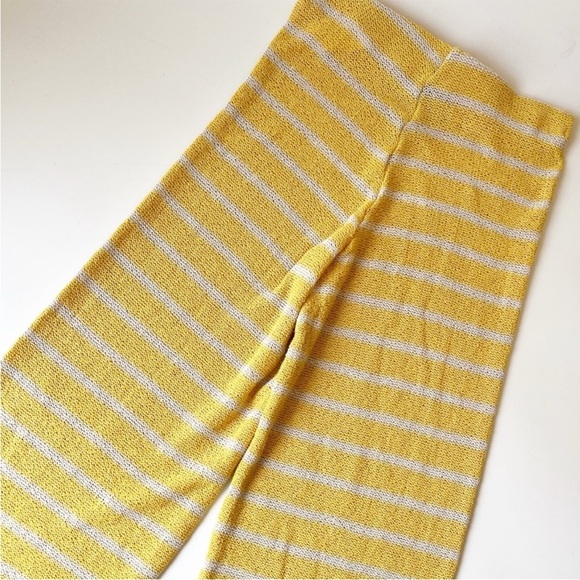 Zara Knit Trousers Coverup Pants Striped Straight Leg - Picture 10 of 13